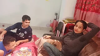 Shathi khatun increased by hanif increased by Shapan pramanik &period;Threesome sexual connection